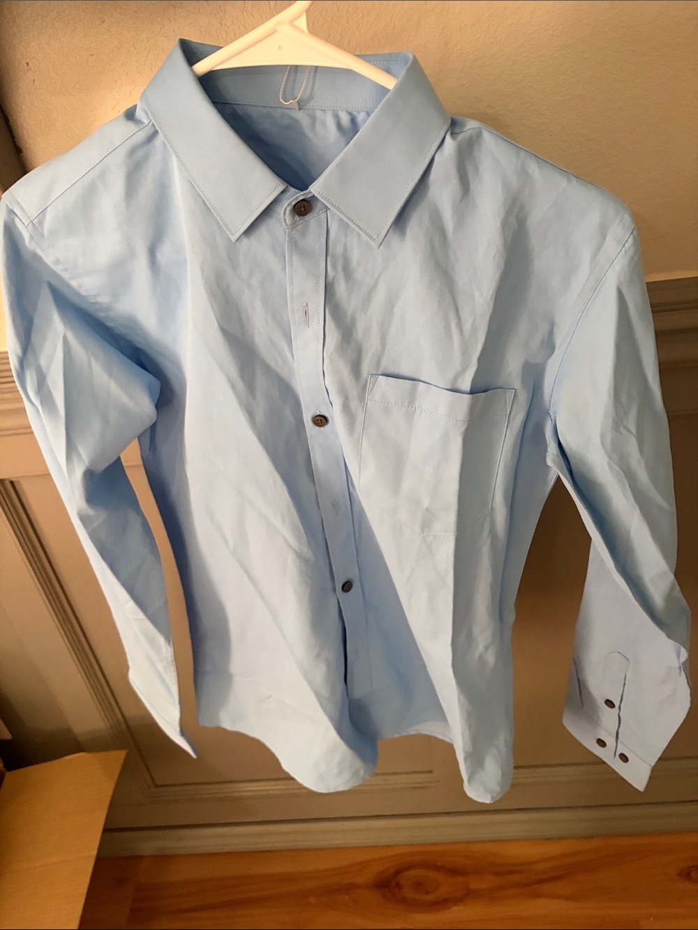 Light Blue Kids' Button-Down Shirt - Classic Collar